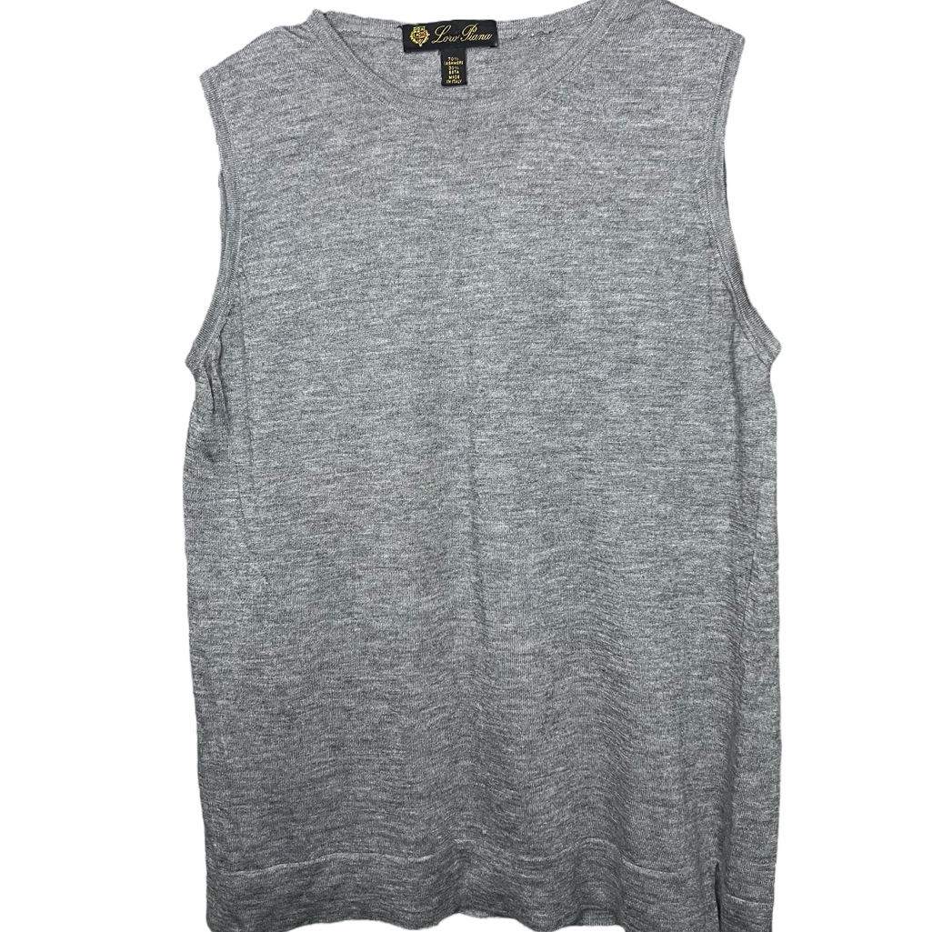 Loro Piana Gray Sleeveless Crew Neck Sweater